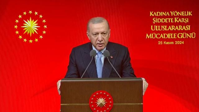  Erdoğan'dan 'kadına yönelik' şiddet çıkışı: Kabul edilemez