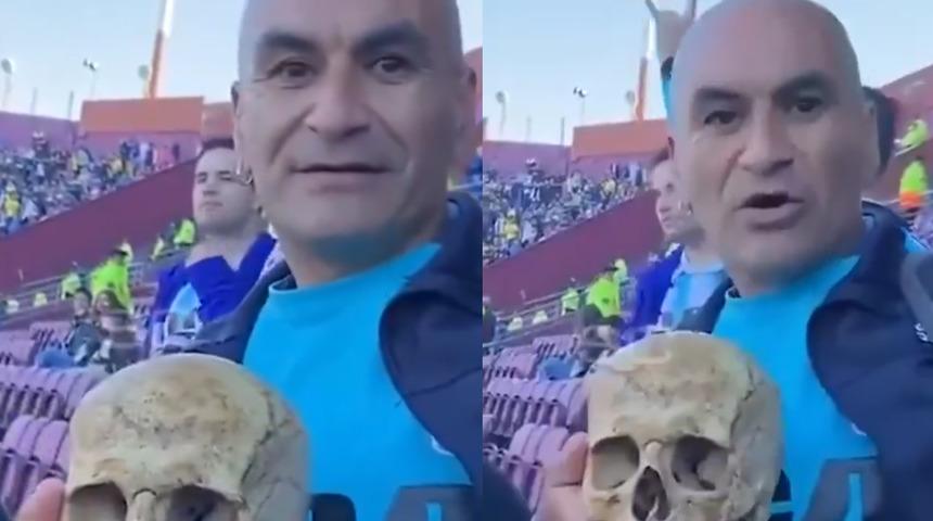 Futbol sahalarında tüyler ürperten olay! Ölen dedesinin kafatasını stadyuma getirdi! Evinde ölüsünü saklayan taraftar "Maçı kazanalım diye getirdim" dedi