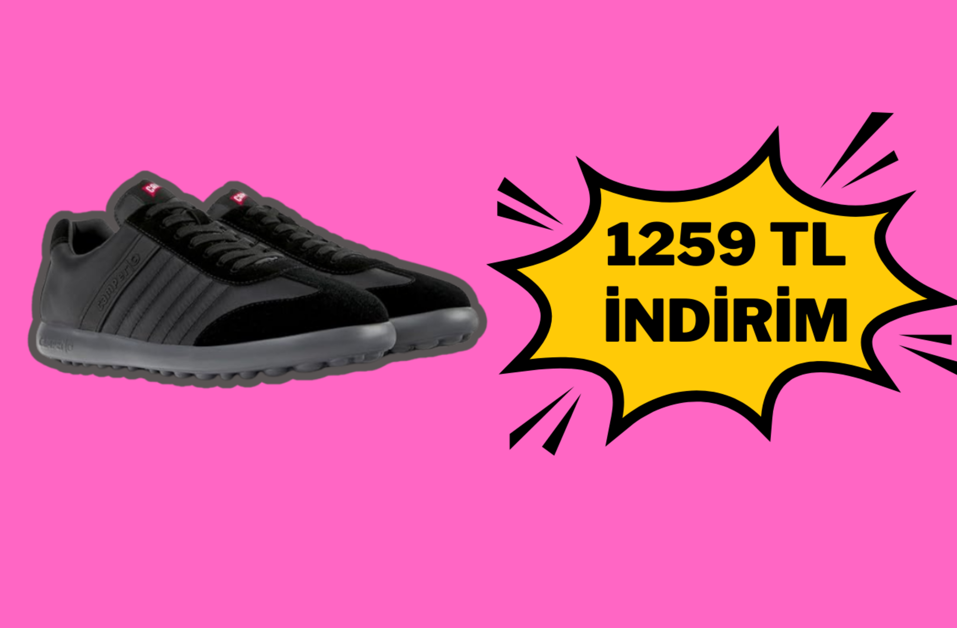 Rahatlığına hayran kalacağınız çok satan Camper sneakerda indirim var