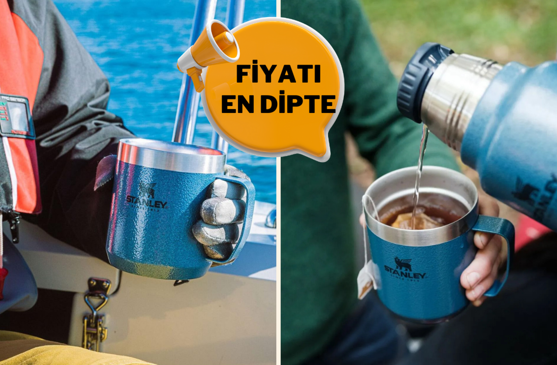 Yanınızdan ayırmak istemeyeceğiniz Stanley Klasik Termos Bardak indirime girdi