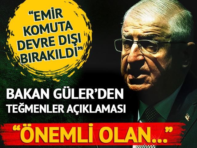 Teğmenlerle ilgili Bakan Güler'den açıklama! "Emir komuta devre dışı bırakıldı"