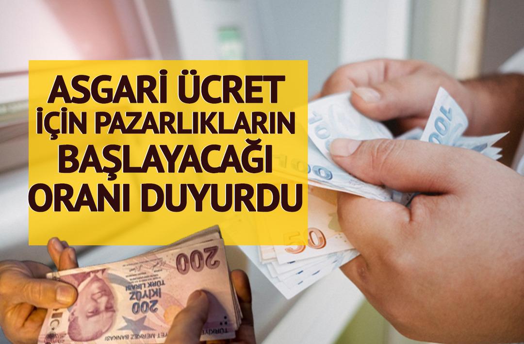 Asgari &uuml;cret i&ccedil;in ses getirecek ipucu! Pazarlıkların hangi orandan başlayacağını a&ccedil;ıkladı: En y&uuml;ksek beklenti de belli oldu