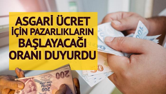 Asgari ücret için ses getirecek ipucu! Pazarlıkların hangi orandan başlayacağını açıkladı