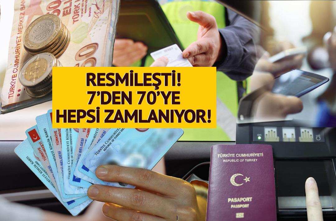 Eski rakamları unutun! Resmi Gazete'de yayımlanarak y&uuml;r&uuml;rl&uuml;ğe girdi... Hepsinin fiyatı y&uuml;zde 40'tan daha fazla artacak