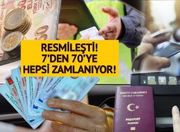 Eski rakamları unutun! Resmi Gazete'de yayımlanarak yürürlüğe girdi... Hepsinin fiyatı yüzde 40'tan daha fazla artacak