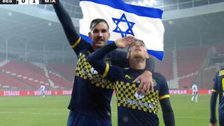 İsrailli futbolculardan, Beşiktaş'a attıkları gol sonrası olay yaratan hamle! Tüm takım kameralara koşup aynı anda poz verdi