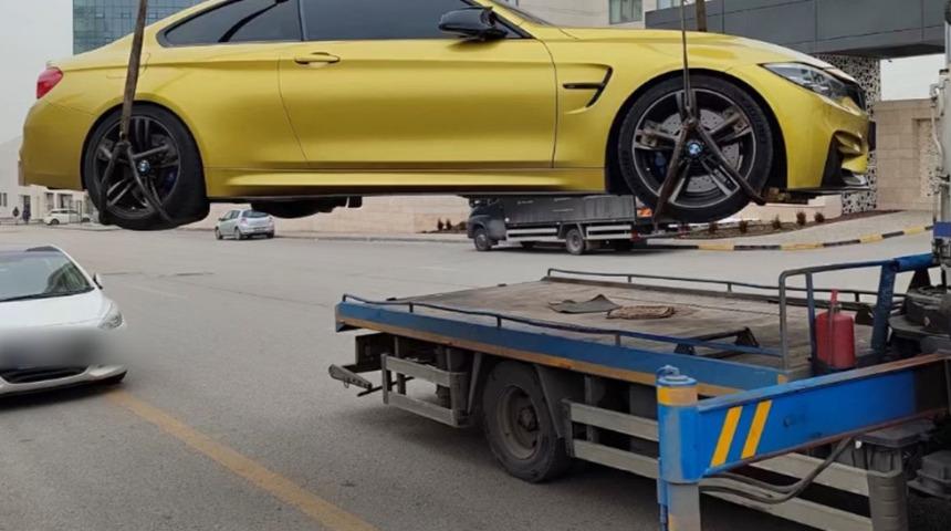 Aracıyla mahalleyi ayağa kaldırdı! 