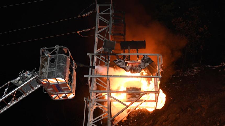 Bolu'da trafoda çıkan yangın söndürüldü