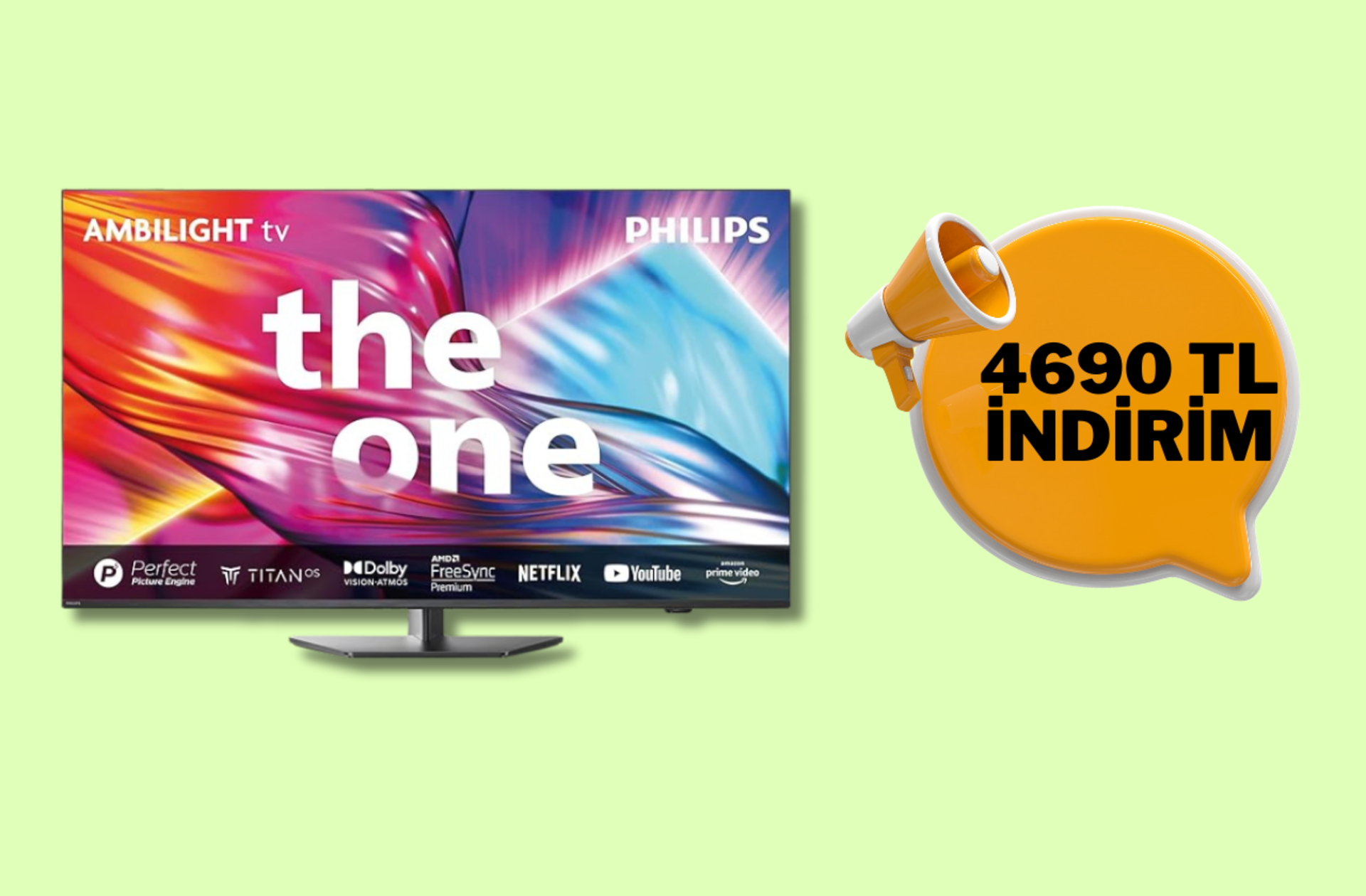 Philips The One Ambilight TV Gülümseten Kasım'a özel indirime girdi