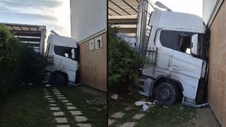  Silivri'de facianın eşiğinden dönüldü! Park halindeki tır binaya çarptı: 'Sadece 15 dakika önce...'