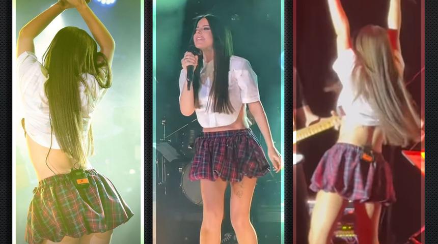 Simge minicik eteğiyle sahneye çıktı! 16 cm topuklu ayakkabısı onu durdurmadı, resmen döktürdü 