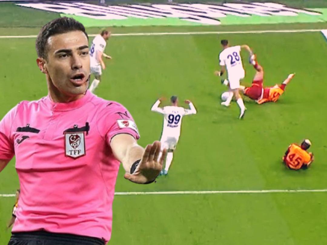 Osimhen ve Barış Alper ceza sahasında yerde kaldı! Hakem Oğuzhan &Ccedil;akır 'devam' dedi... Galatasaraylı futbolcular adeta &ccedil;ıldırdı! "Bu sezon bu lig bitmez..."