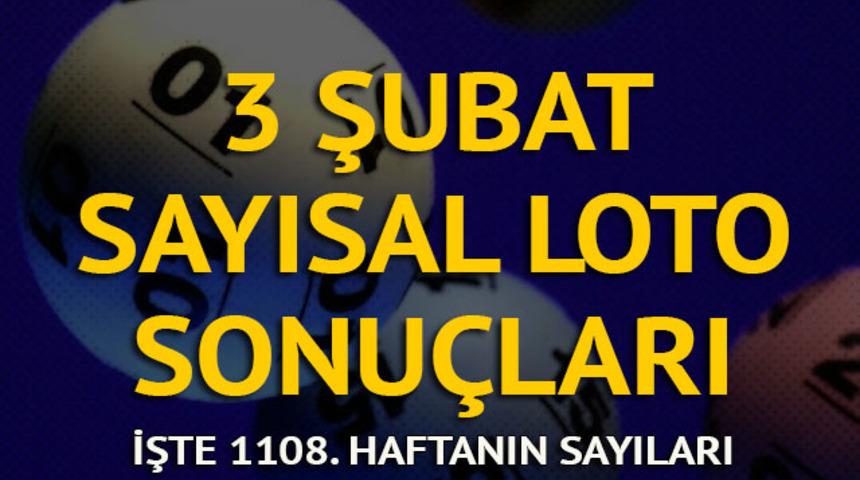 Sayısal Loto sonuçları 3 Şubat: Devretme geleneğine Sayısal Loto da uydu! İşte 1108. hafta Sayısal Loto sonucu