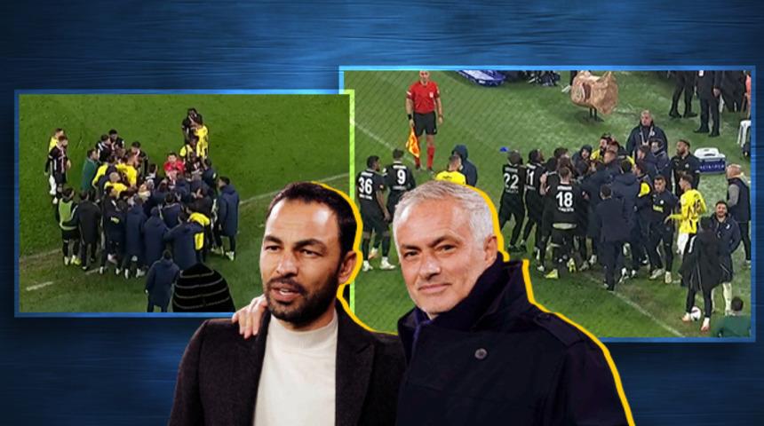 Jose Mourinho ile Selçuk İnan sarıldı! Kadıköy'de tansiyon yükseldi
