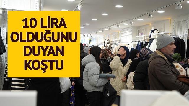 10 lira kıyafeti duyan koştu! Bakmadan, denemeden ne buldularsa aldılar: İzdiham bile onları durduramadı