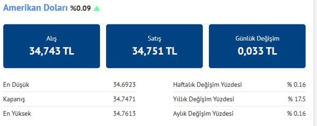 dolar kaç tl