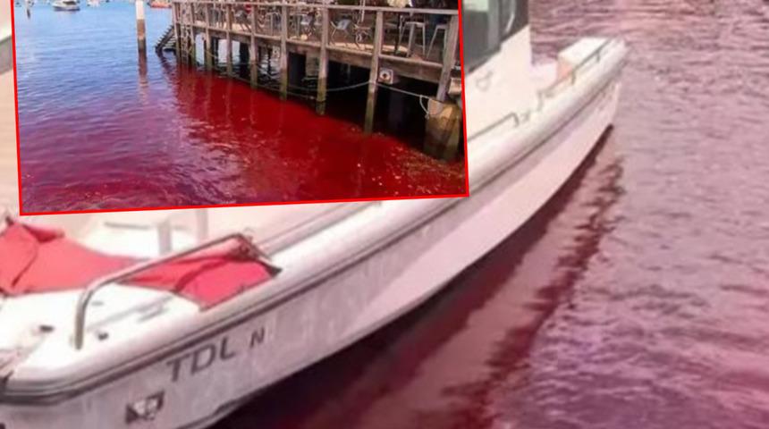 Sular gizemli bir şekilde yakut kırmızısına döndü! Nedenini kimse anlayamadı: 'Evlere kadar ulaştı'