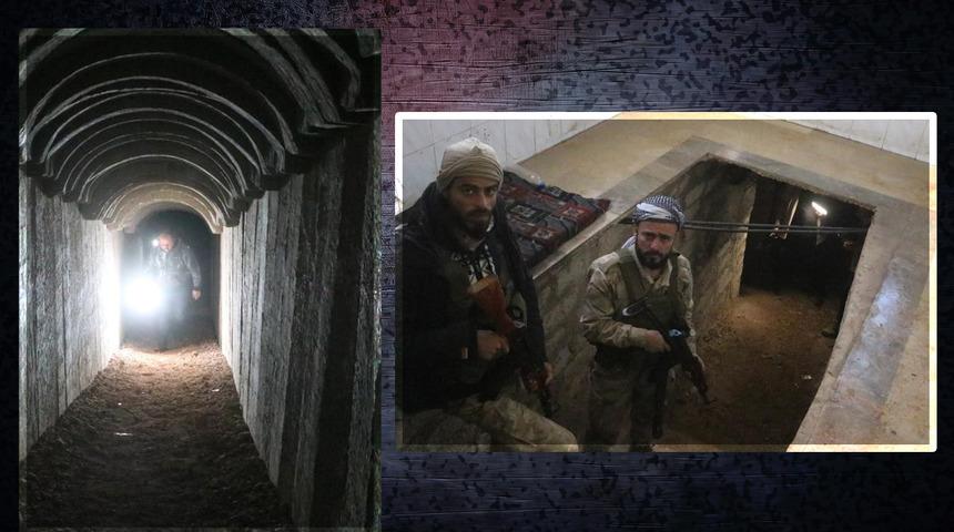 Uzunluğu kilometrelerce... Suriye'de PKK'nın kullandığı tüneller görüntülendi