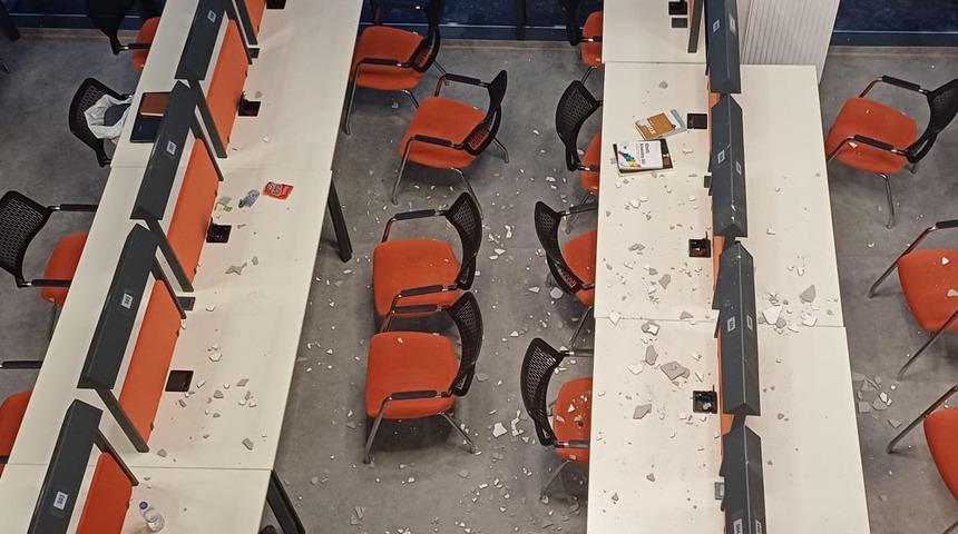 Yıldız Teknik Üniversitesi'nin 9 ay önce yapılan kütüphanesi çöktü! Öğrenciler mağdur oldu, akademisyen Erdoğan'a seslendi: Kanıma dokunuyor