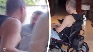 Serdar Ortaç yürümekte zorlandı, tekerlekli sandalyesiyle dikkat çekti! Sen ağrımı bir bilsen