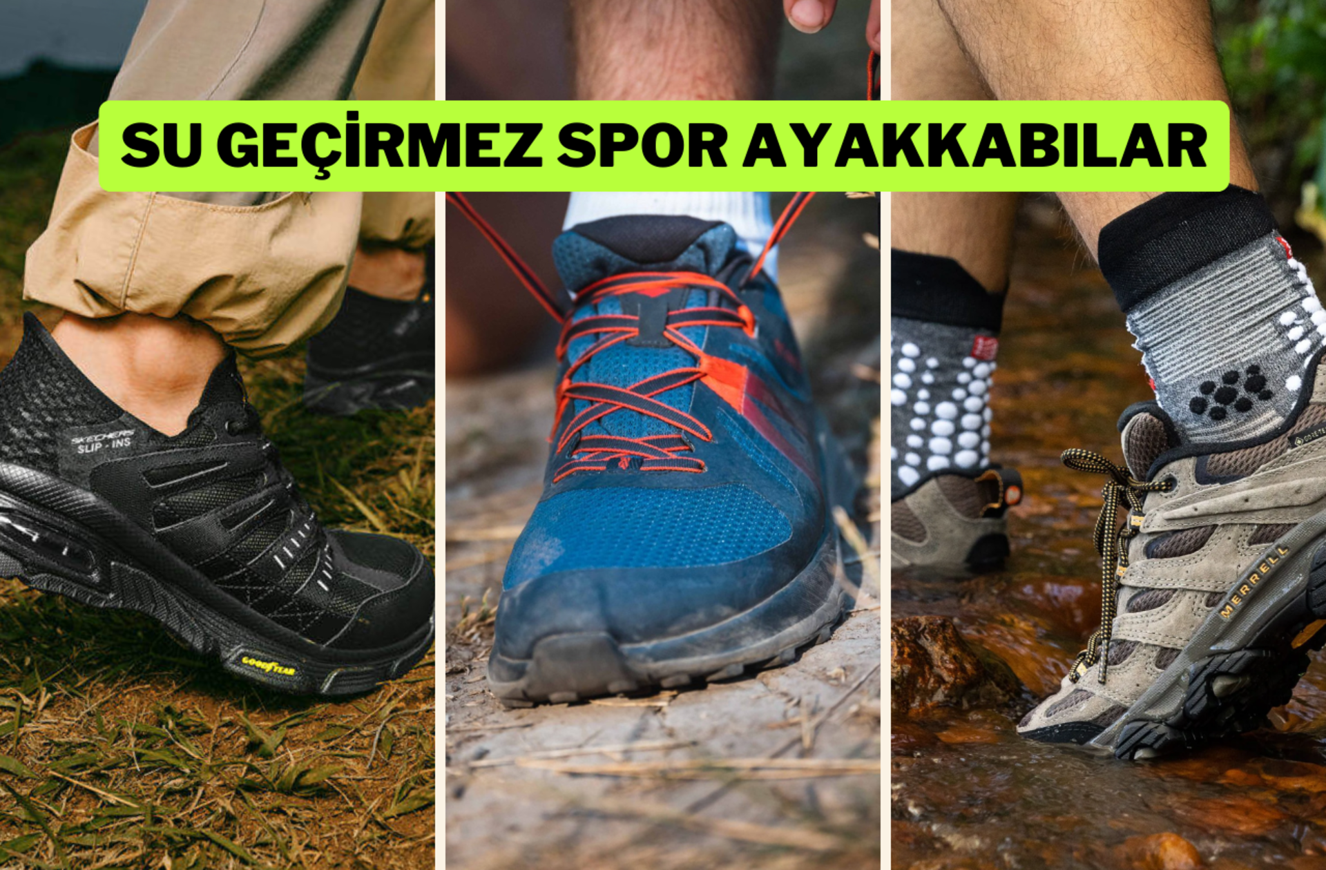 Yağışlı havalarda favoriniz olacak su geçirmez spor ayakkabılar