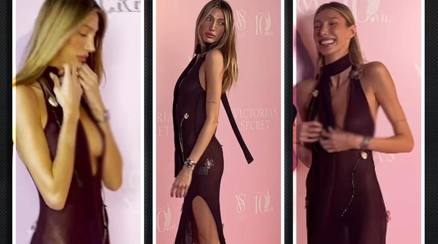 Şevval Şahin içine hiçbir şey giymedi! Sunucular ekranda sansürleyip eleştirdi: Sütyen yok altta da...