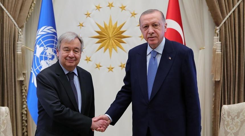 Cumhurbaşkanı Erdoğan, BM Genel Sekreteri Guterres ile telefonda görüştü