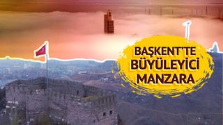 Ankara'da büyüleyen görüntü! Sis ve gökyüzünün eşsiz buluşması kameralara böyle yansıdı