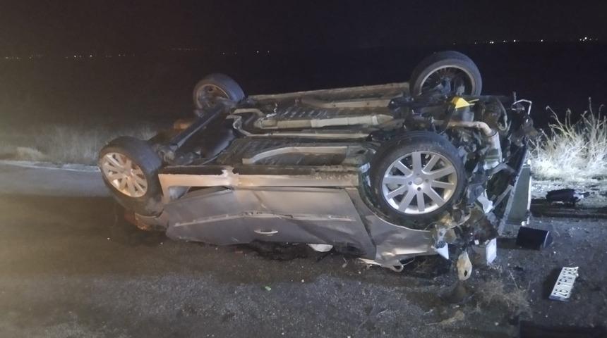 Eskişehir'de devrilen otomobildeki 1 kişi öldü, 3 kişi yaralandı