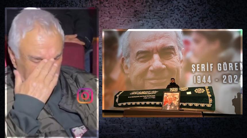 Şerif Gören için cenaze töreninde Halil Ergün gözyaşlarını tutamadı! Konuşmakta zorlandı
