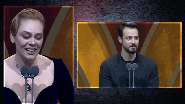 Demet Evgar'ın tören sonunda yaptığı hareket gündem oldu! Mert Yazıcıoğlu'nu görünce müdahale etti! O anlara yorum yağdı...