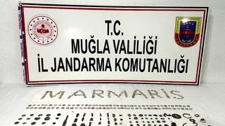 Muğla'da tarihi eserle yakalanan 4 zanlı gözaltına alındı