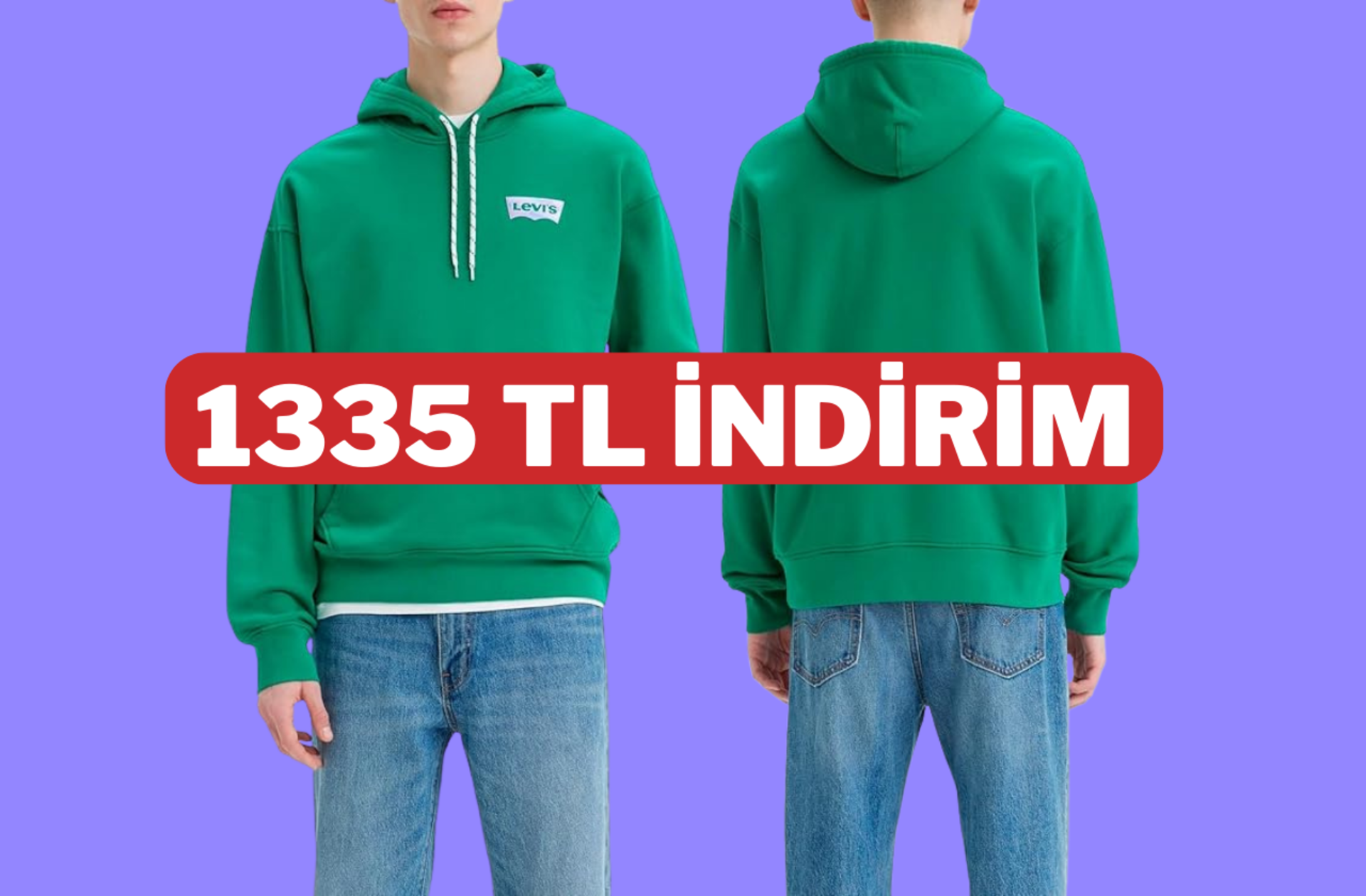 Fiyatı 962 TL'ye düştü! Levi's hoodie günün fırsat ürünü oldu