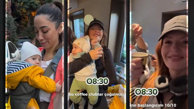 Kahve shotlı, DJ'li eğlence sosyal medyayı salladı! O anlara küçük bebekte dahil oldu