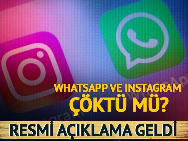 WhatsApp ve Instagram'a erişim sorunu! Açıklama geldi