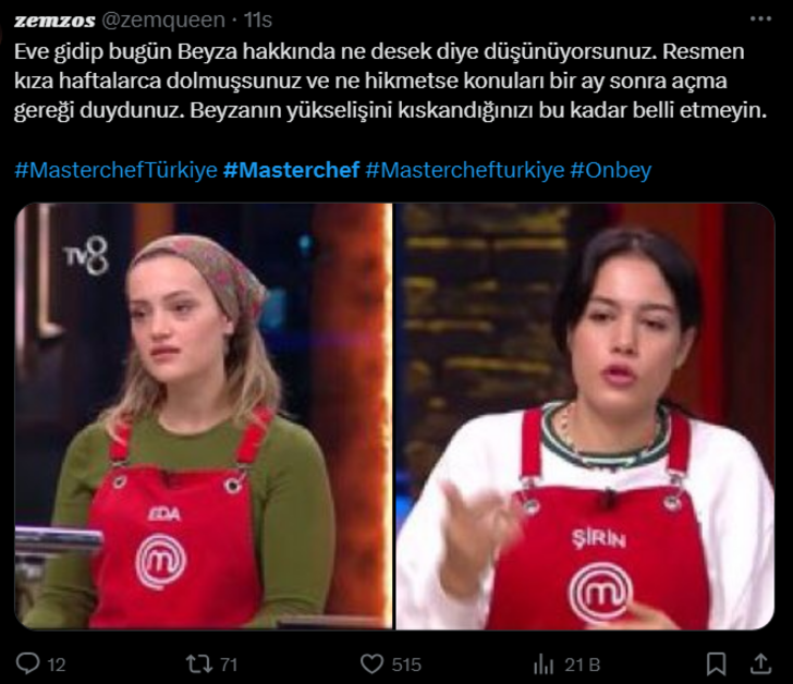 MasterChef'te Beyza ve Eda, Şirin arasında gergin anlar! "Bana bulaşmayın" dedi sosyal medyada yorum yağdı G2
