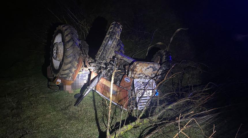 Samsun’da devrilen traktörün sürücüsü öldü