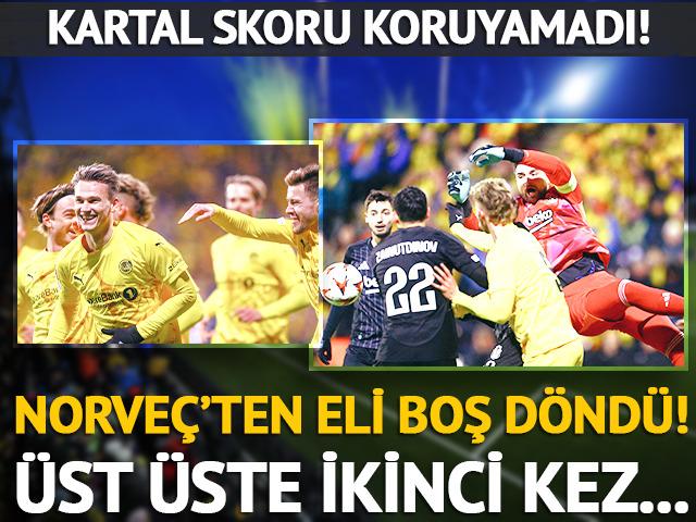 Beşiktaş skoru koruyamadı! Norveç'ten puansız döndü! Üst üste ikinci kez...