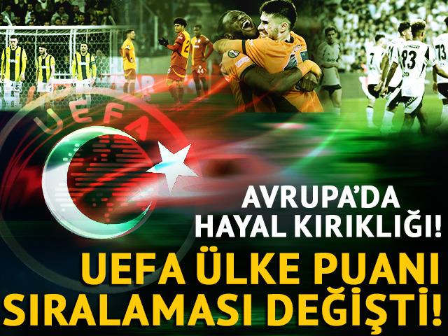 Avrupa’da hayal kırıklığı: UEFA ülke puanı sıralaması değişti! İşte Türkiye'nin son durumu...