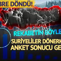 Suriyeliler dönerken anket sonucu geldi