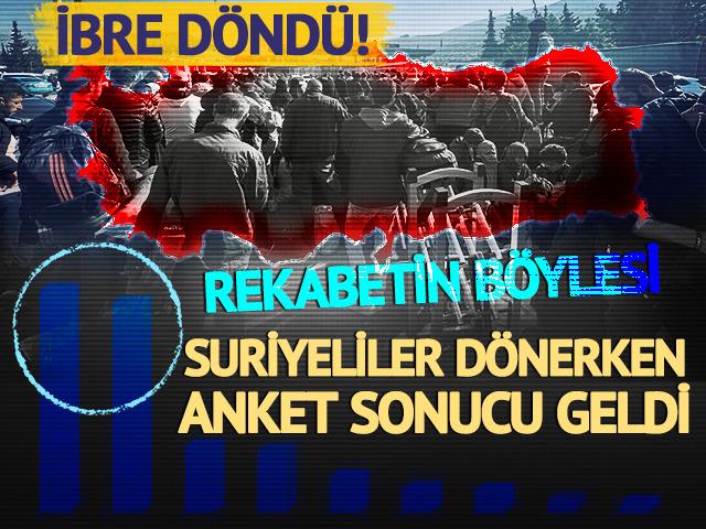 Suriyeliler dönerken anket sonucu geldi