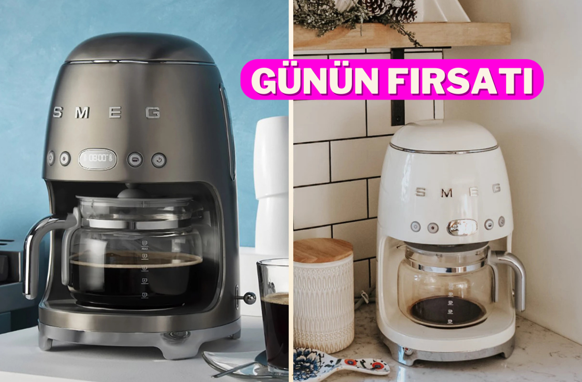 Kahve severlerin övgüler yağdırdığı Smeg'in filtre kahve makinesi indirime girdi