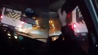 Servis şoförleri aileye kabusu yaşattı! Korku dolu anlar cep telefonu kamerasına yansıdı