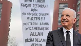 Dev pankart asıp protesto ettiler! Ümraniye Belediye Başkanı olarak seçilen İsmet Yıldırım'a gelen tepki görenleri de şaşkına çevirdi