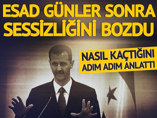 Esad sessizliğini bozdu: Suriye'den nasıl kaçtığını adım adım anlattı