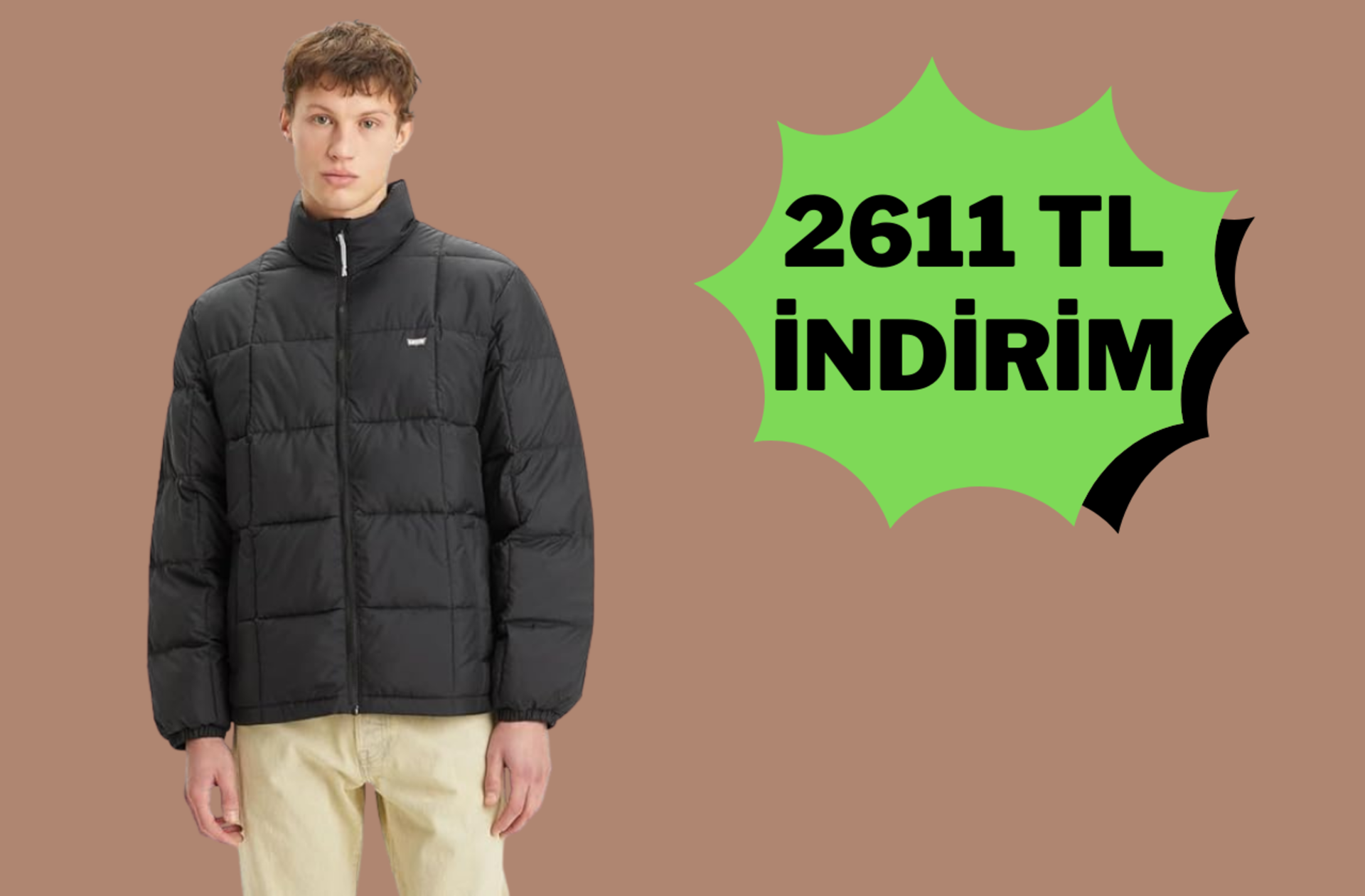 Zamansız şıklık sunan Levi's Piedmont Short Puffer Mont indirimde