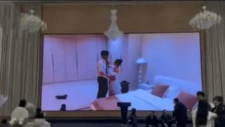 Düğünde şaşkına çeviren anlar! Damat gelinin ihanetini dev ekranda ifşa etti... Davetliler şaşkınlığını gizleyemedi