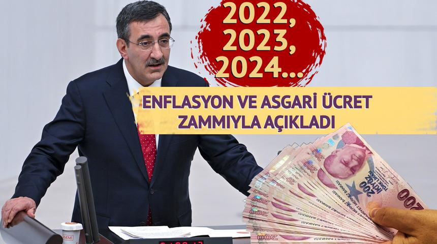 Asgari ücret açıklaması geldi! Cumhurbaşkanı Yardımcısı Yılmaz 2022, 2023 ve 2024 zam oranlarını hatırlatıp...