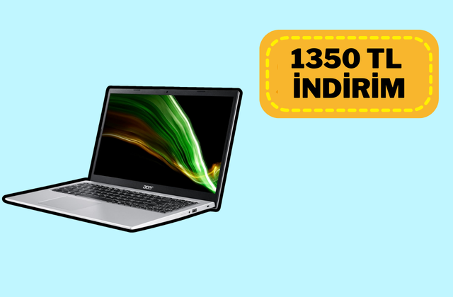 Acer Aspire 3 A315-58-34G6 Dizüstü Bilgisayar Yılın Son Fırsatları'na özel indirimde