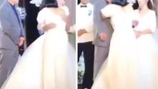 Sosyal medya bu nedimenin hareketine şaşırdı kaldı! Geline sarıldı, damadı tutup öptü: 'Oldu mu şimdi?'